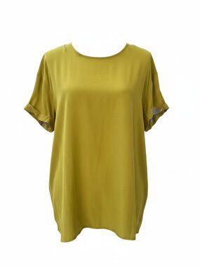 Indies Chartreuse Viscose Blouse Size Large